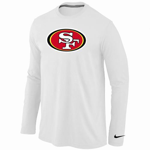 Nike San Francisco 49ers Team Logo Long Sleeve NFL T-Shirt - White